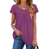 Fantaslook Womens Blouses Dressy Casual Pleated Tunic Tops Floral Ruffle Sleeve Summer Shirts