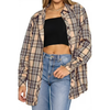 Fantaslook Plaid Flannel Shirts for Women Oversized Long Sleeve Button Down Shirts Blouses Tops