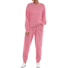 Fantaslook Womens Two Piece Sets Crewneck Long Sleeve Ribbed Sweatsuits Pullover Lounge Set with Pockets Casual Tracksuit Fall Outfits