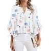 Fantaslook Blouses for Women 3/4 Ruffle Sleeve Summer Tops V Neck Business Work Blouse Dressy Casual Shirts