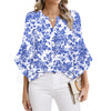 Fantaslook Blouses for Women 3/4 Ruffle Sleeve Summer Tops V Neck Business Work Blouse Dressy Casual Shirts