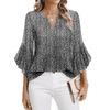 Fantaslook Blouses for Women 3/4 Ruffle Sleeve Summer Tops V Neck Business Work Blouse Dressy Casual Shirts