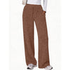 Fantaslook Fall Wide Leg Pants for Women Dressy Casual Lounge Pants Stretchy Elastic Drawstring Trousers with Pockets