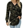 Fantaslook Long Sleeve Blouses for Women V Neck Button Casual Tops Tunic Henley T Shirts