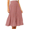 Fantaslook Midi Pleated Skirts for Women Polka Dot Swing High Waist Maxi Skirt with Pockets Dresses
