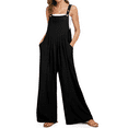 Fantaslook Wide Leg Jumpsuits for Women Casual Overalls Summer Rompers Jumpers Loose Sleeveless Straps Outfits With Pockets
