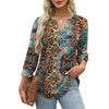 Fantaslook Womens Blouses 3/4 Sleeve V Neck Henley Shirts Dressy Casual Tops Summer Fall Fashion Clothes