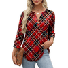 Fantaslook Womens Blouses 3/4 Sleeve V Neck Henley Shirts Dressy Casual Tops Summer Fall Fashion Clothes
