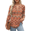 Fantaslook Womens Blouses 3/4 Sleeve V Neck Henley Shirts Dressy Casual Tops Summer Fall Fashion Clothes