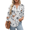 Fantaslook Womens Blouses 3/4 Sleeve V Neck Henley Shirts Dressy Casual Tops Summer Fall Fashion Clothes