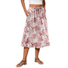 Fantaslook Womens Midi Skirts Elastic High Waist Skirt Flowy Trendy Skirts with Pockets