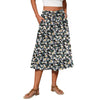 Fantaslook Womens Midi Skirts Elastic High Waist Skirt Flowy Trendy Skirts with Pockets