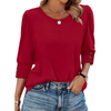 Fantaslook Womens Tops 3/4 Sleeve with Buttons Dressy Casual Blouses Summer Shirts Beach Vacation Trendy Clothes