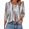 Fantaslook Womens Tops 3/4 Sleeve with Buttons Dressy Casual Blouses Summer Shirts Beach Vacation Trendy Clothes