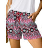Fantaslook Womens Casual Shorts Elastic Waist Drawstring Shorts Pants with Pockets Summer Beach Floral Shorts