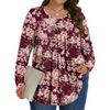 Fantaslook Womens Plus Size Tops Fall Long Sleeve Shirts Crew Neck Casual Loose Tunic Blouses