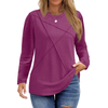 Fantaslook Women Plus Size Tops Pleated Crewneck Long Sleeve Shirts Dressy Casual Blouses Fall Tunic Tops