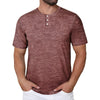 GENTS BLISS Short Sleeve Henley Men Shirts Crew Neck T-shirts for Men Casual Printed Face Shirts for Men