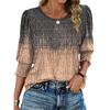 Fantaslook Blouses for Women Dressy Casual 3/4 Length Sleeve Womens Tops with Smocked Cuffs Fashion Shirts