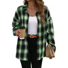 Fantaslook Plaid Flannel Shirts for Women Oversized Long Sleeve Button Down Shirts Blouses Tops
