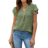 Fantaslook Blouses for Women Dressy V Neck Ruffle Sleeve Summer Tops Casual Flowy Shirts