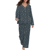 Fantaslook Womens Pajama Sets Button Down 2 Piece Pjs Long Sleeve Loose Floral Sleepwear with Pockets