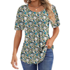 Fantaslook Blouses for Women Pleated Short Sleeve Tunic Tops Dressy Casual Summer Shirts