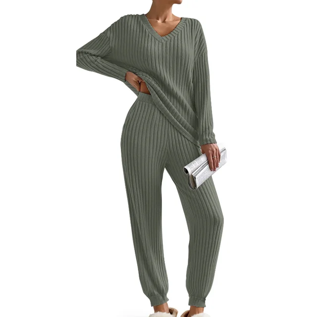 Fantaslook Womens Pajamas Sets Long Sleeve Shirts and Drawstring Pants With Pockets Two Piece Lounge Sets Fall Oufits