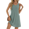 Fantaslook Eyelet Summer Dresses for Women Casual Loose Sleeveless Sundresses Beach Tank Dresses with Pockets
