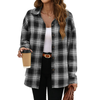 Fantaslook Plaid Flannel Shirts for Women Oversized Long Sleeve Button Down Shirts Blouses Tops