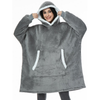 Fantaslook Wearable Blanket Hoodie for Women and Men, Oversized Sherpa Fleece Blanket Sweatshirt with Sleeves & Pocket