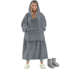 Fantaslook Wearable Blanket Hoodie Sweatshirt for Women and Men, Warm and Cozy Blanket Hoodie, Flannel Blanket with Sleeves and Giant Pocket
