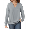 Fantaslook V Neck Sweatshirts for Women Pullover Long Sleeve Shirts Tunic Fall Tops Casual Lightweight Sweatshirts