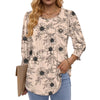 Fantaslook Pleated Blouses for Women Dressy Casual 3/4  Sleeve Womens Tops with Smocked Cuffs Summer Fall Shirts