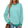 Fantaslook Color Block Sweatshirts for Women Crewneck Long Sleeve Shirts Fashion Tops Pullover Sweatshirts Fall Outfits