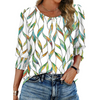 Fantaslook Blouses for Women Dressy Casual 3/4 Length Sleeve Womens Tops with Smocked Cuffs Fashion Shirts