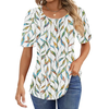 Fantaslook Blouses for Women Pleated Short Sleeve Tunic Tops Dressy Casual Summer Shirts