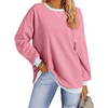 Fantaslook Color Block Sweatshirts for Women Crewneck Long Sleeve Oversized Pullover Tops Casual Fall Outfits