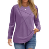 Fantaslook Women Plus Size Tops Pleated Crewneck Long Sleeve Shirts Dressy Casual Blouses Fall Tunic Tops