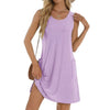 Fantaslook Eyelet Summer Dresses for Women Casual Loose Sleeveless Sundresses Beach Tank Dresses with Pockets