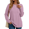Fantaslook Crewneck Sweatshirts for Women Casual Long Sleeve Shirts Tunic Tops Pullover with Pocket