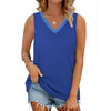 MOSHU Color Block Tank Tops for Women Casual Loose Tops Summer V Neck Sleeveless Shirts Basic Trendy Tunic Tops