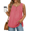 MOSHU Plus Size Tank Tops for Women Henley Sleeveless Shirts Summer Button Down Womens Tops