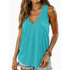 MOSHU Tank Tops for Women Flowy Deep V Neck Women Shirts Loose Fit Summer Sleeveless Tops