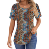 Fantaslook Blouses for Women Pleated Short Sleeve Tunic Tops Dressy Casual Summer Shirts