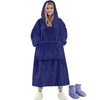 Fantaslook Wearable Blanket Hoodie Sweatshirt for Women and Men, Warm and Cozy Blanket Hoodie, Flannel Blanket with Sleeves and Giant Pocket