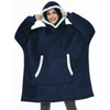 Fantaslook Wearable Blanket Hoodie for Women and Men, Oversized Sherpa Fleece Blanket Sweatshirt with Sleeves & Pocket