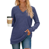 Fantaslook V Neck Long Sleeve Shirts for Women Dressy Casual Fall Tops Lightweight Tunic Pullover Fashion Clothes