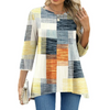Fantaslook Plus Size Women Tunic Tops 3/4 Sleeve Dressy Casual Blouses Loose Flowy Floral Shirts