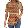 Fantaslook Blouses for Women Pleated Short Sleeve Tunic Tops Dressy Casual Summer Shirts